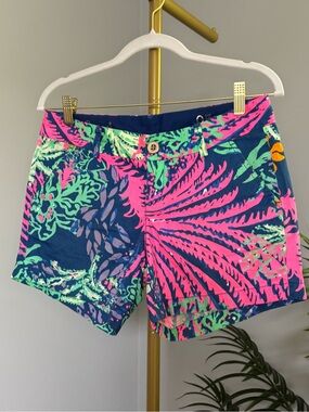 Lilly Pulitzer Palm Print Shorts - Navy, Pink & Mint🌸🌴